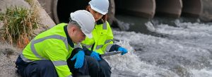 Técnico ambiental realizando diagnóstico em campo para a elaboração de um Plano de Recuperação de Áreas Degradadas.
